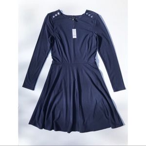 White House Black Market - Navy A-Line Dress NWT